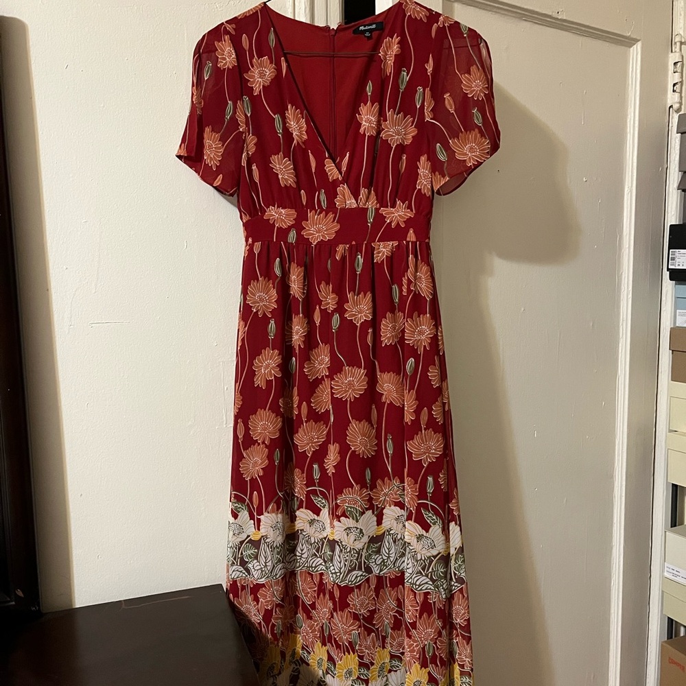 Madewell Cornflower Faux Wrap Dress